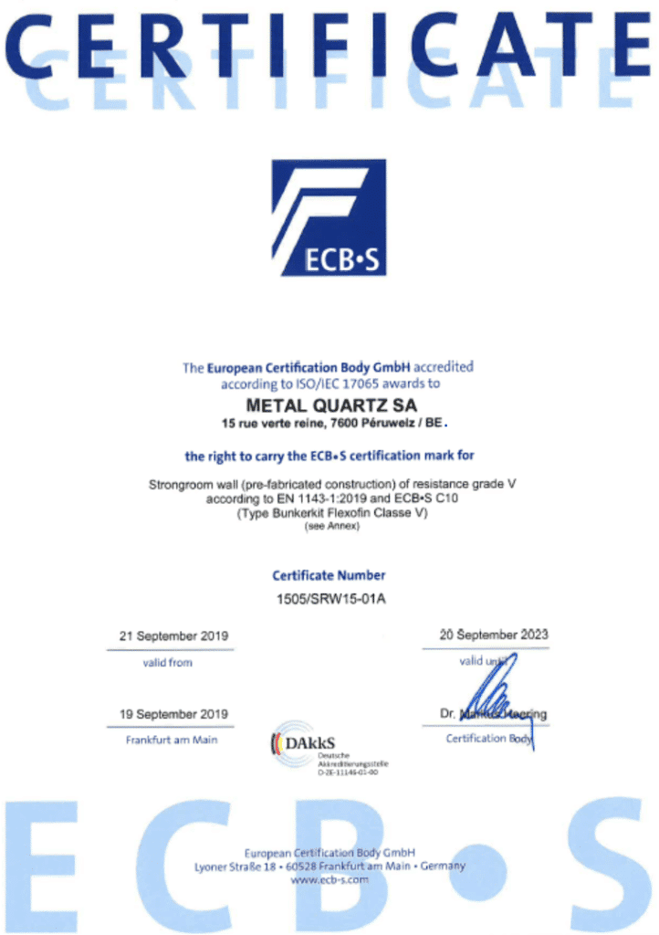 Certificat ECBS